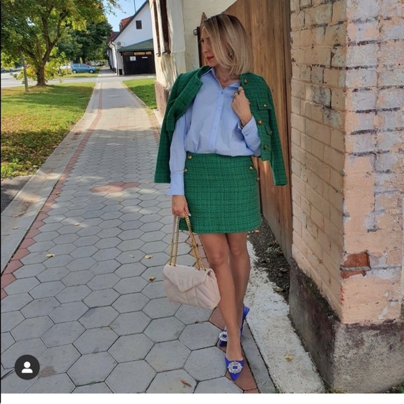 NWT Mango Tweed Blazer and Skirt Set - Picture 7 of 12